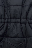 Parka invernale doppia faccia blu scuro/marrone