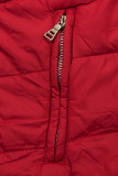 Giubbino doppia faccia rosso/marrone con imbottitura