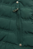 Giacca invernale verde con peluche grigio