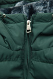 Giacca invernale verde con peluche grigio