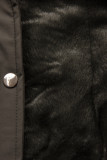 Parka kaki per bambini con pelliccia