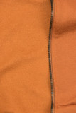 Felpa mattone arancione estesa con zip