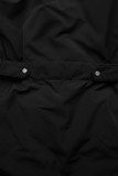 Parka esteso con pelliccia nero/bianco