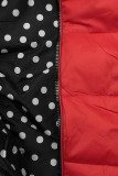 Giacca reversibile rossa/a pois