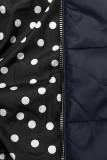Giacca reversibile blu scuro/a pois