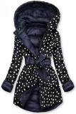 Giacca reversibile blu scuro/a pois