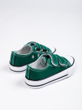Sneakers verde scuro da bambini con velcro