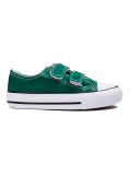 Sneakers verde scuro da bambini con velcro