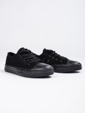 Sneakers classiche per bambini con allacciatura nere