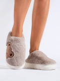 Pantofole da donna beige scuro BEAR