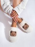 Pantofole in pelliccia bianche TEDDY