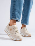 Sneakers sportivo-elegante beige/oro