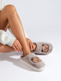 Pantofole in pelliccia beige scuro TEDDY