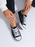 Sneakers in tela da donna nero