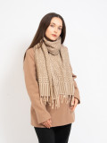 Sciarpa fantasia beige scuro