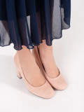 Beige Suede Visoke Potpetice