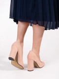 Beige Suede Visoke Potpetice