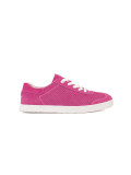 Sneakers rosa traforati in pelle naturale
