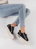 Sneaker platform neri e bianchi