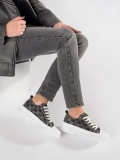 Sneakers nere con plateau e decorazioni