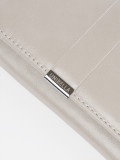 Elegante portafoglio grigio in ecopelle
