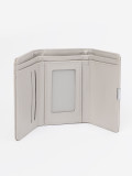 Elegante portafoglio grigio in ecopelle