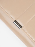 Portafoglio da donna beige in ecopelle