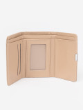 Portafoglio da donna beige in ecopelle