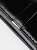 Elegante portafoglio nero in ecopelle