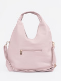 Borsa a spalla rosa perforata