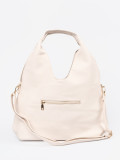 Borsa a spalla perforata beige chiaro