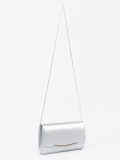 Clutch argento con catena