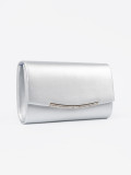 Clutch argento con catena