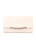 Clutch beige chiaro con catena