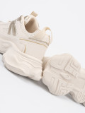 Sneakers Beige Chiaro con Suola Spessa