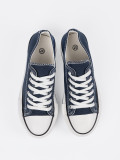 Sneakers da donna blu navy con plateau