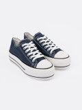 Sneakers da donna blu navy con plateau