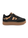 Sneakers nere da donna con dettagli leopardati