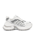 Sneakers bianche con dettagli argentati