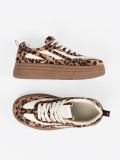 Sneakers da donna in stampa leopardata