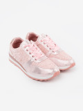 Sneakers rosa con motivo floreale