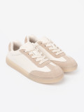 Sneakers bianche-beige da donna