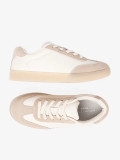 Sneakers bianche-beige da donna