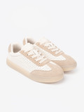 Sneakers perforati beige chiaro