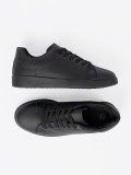 Sneakers nere con finitura opaca