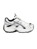 Sneakers bianche e nere comode con rete