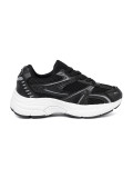 Sneakers nere con rete e suola bianca
