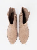 Stivaletti beige in suede