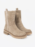 Stivaletti beige con suola spessa