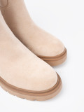 Stivaletti moderni beige chiaro con design semplice